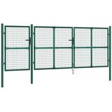  Mrežasta vrtna vrata zelena 400x125 cm pocinčani čelik | shoptok.hr