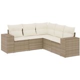 5-dijelni vrtni set sofa s jastucima bež od poliratana | shoptok.hr