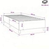 Okvir za krevet s oprugom plava 100x200cm od tkanine Slike