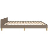 Posteljni okvir z vzglavjem taupe 160x200 cm blago, (20904872) | Shoptok.si