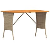  Vrtni stol s pločom od akacije bež 105x75x72 cm poli ratan - Bež 1 | shoptok.hr