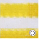 vidaXL balkonski zastor žuto-bijeli 120 x 500 cm HDPE | shoptok.hr