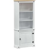  Visok predalnik Bela 74 x 38 x 170 cm Masivno borovo les, (5000217923) | Shoptok.si