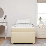  Krevetna konstrukcija s madracem Krema 90 x 200 cm tkanina | shoptok.hr