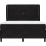  Box Spring Postelja z Vzmetnico Črna 140x190 cm Žamet, (22050826) | Shoptok.si