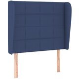Maison Chic vzglavna omarica - nočna omarica - posteljna omarica z ušesi modro 103x23x118/128 cm blago, (21708276) Cene