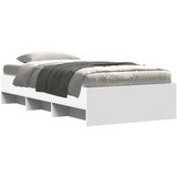 vidaXL Posteljni okvir bel 100x200 cm inženirski les | Shoptok.si