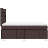  Krevet s oprugama i madracem tamnosmeđi 90 x 200 cm od tkanine | shoptok.hr