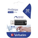  MEMORIJA USB 32GB 3.0 PINSTRIPE VERBATIM 49317 CRNA BLISTER | Shoptok.si
