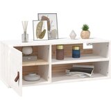  Stenska omarica bela 80x30x30 cm trdna borovina, (20740581) | Shoptok.si
