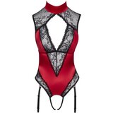 Cottelli - čipkasti body s ogrlicom (crveni) - M | shoptok.hr