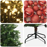  Umjetno božićno drvce s kuglicama 150 cm 150 LED lampica | shoptok.hr