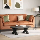 vidaXL noge kavne mize v obliki črke x 2 kosa črna 60x(30-31) cm jeklo | Shoptok.si
