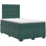  Boxspring krevet s madracem Tamnozelena 120 x 190 cm Baršun | shoptok.hr