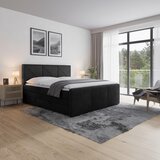Livetastic BOXSPRING POSTELJA 180 cm x 200 cm , karton, leseni material črna Cene