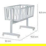 Roba Siva kolijevka na kotačićima 40x90 cm – | shoptok.hr