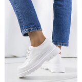 Gemre White low shoes with tractor sole Henty | shoptok.hr