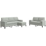  3-dijelni set sofa s jastucima svjetlosivi baršunasti | shoptok.hr