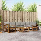  Set vanjskih sofa 8 kom. Prirodna i svijetlo siva | shoptok.hr