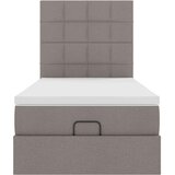 vidaXL Otomanski posteljni okvir z vzmetnico taupe 90x200 cm blago | Shoptok.si