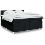 vidaXL Box spring postelja z vzmetnico črn 200x200 cm blago | Shoptok.si