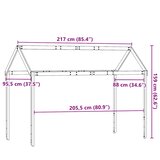 Krov za dječji krevet bijeli 217x95,5x159 cm masivna borovina | shoptok.hr
