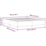  Krevet s opruga kutije Siva zelena 160 x 200 cm Kordura tekstil | shoptok.hr