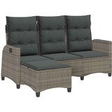 Maison Chic Ležeči vrtni kavč - Zunanji kavč z blazinami v obliki črke L Siva Poly Rattan, (22041983) | Shoptok.si