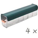 Smania set garderobnih organizatorjev tidix - temno zelena – 4 kosi u
