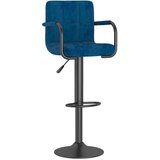  Barski stolac plavi baršunasti | shoptok.hr