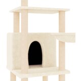  Penjalica za mačke sa stupovima za grebanje krem 132 cm | shoptok.hr