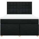  Krevet s oprugama i madracem crni 140 x 190 cm od tkanine | shoptok.hr