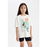 Defacto Girls Disney Mulan Oversize Fit Short Sleeve T-Shirt