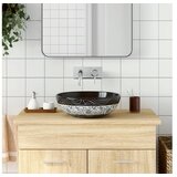 vidaXL Nadpultni umivalnik črn in moder okrogel Φ41x14 cm ke | Shoptok.si