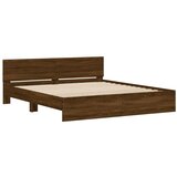  Okvir za krevet s uzglavljem boja smeđeg hrasta 200x200cm | shoptok.hr