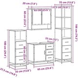 vidaXL 4-dijelni set kupaonskog namještaja boja hrasta sonome drveni | shoptok.hr