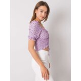 Fashion Hunters Purple blouse with patterns Gloire RUE PARIS | Shoptok.si
