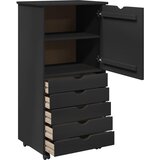  Mobilni ormar Crna 53 x 39 x 103 cm Čvrsto borovo drvo | shoptok.hr
