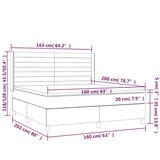  box spring s madracem LED svjetlosivi 160x200 cm tkanina | shoptok.hr