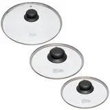 set od 3 staklena poklopca: 22 / 20 / 18 CM