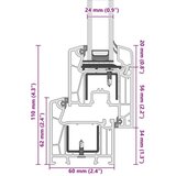vidaXL Kletno okno "RISOR" 100x70 cm vrtljivo-nagibno DIN desno belo | Shoptok.si