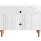  Noćni ormar s ladicama Bijela visokog sjaja 62 x 34,5 x 48 cm | Eponuda.com