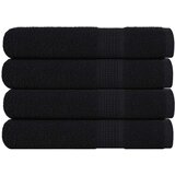 vidaXL Brisače 4 kos črna 100x200 cm 360 g/m² 100% bombaž | Shoptok.si