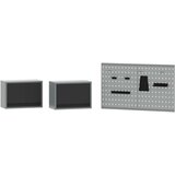  Set radnih ormarića s ladicama s policom s pohranom 8 pcs Siva | Eponuda.com