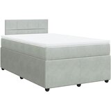 Box spring krevet s madracem svjetlosivi 120x200 cm baršunasti | shoptok.hr