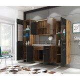 P & B kopalnica madrit, barva hrasta, črna, led, 5-Delno | Shoptok.si