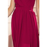 Numoco Long dress with neckline and tie | shoptok.hr