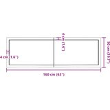  Zidna polica svjetlosmeđa 160x50x(2-6) cm obrađena hrastovina | shoptok.hr