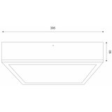  plafonsko svetlo oak square 4xE27/15W/230V 39x39 cm hrast/bela | Eponuda.com