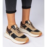 D/CEO marka niezdefiniowana Black women's sneakers with glitter and animal print addition Markuta | Shoptok.si